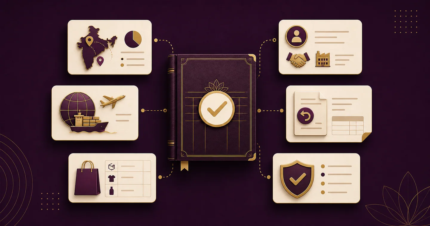 A verified accounting engine connecting GST place of supply, B2B, exports, returns, products and reliability controls